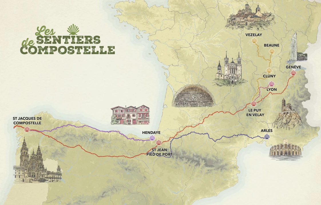 Chemins de Saint Jacques de Compostelle