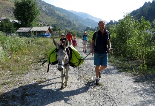 Queyras en liberté avec un âne - Photo 3